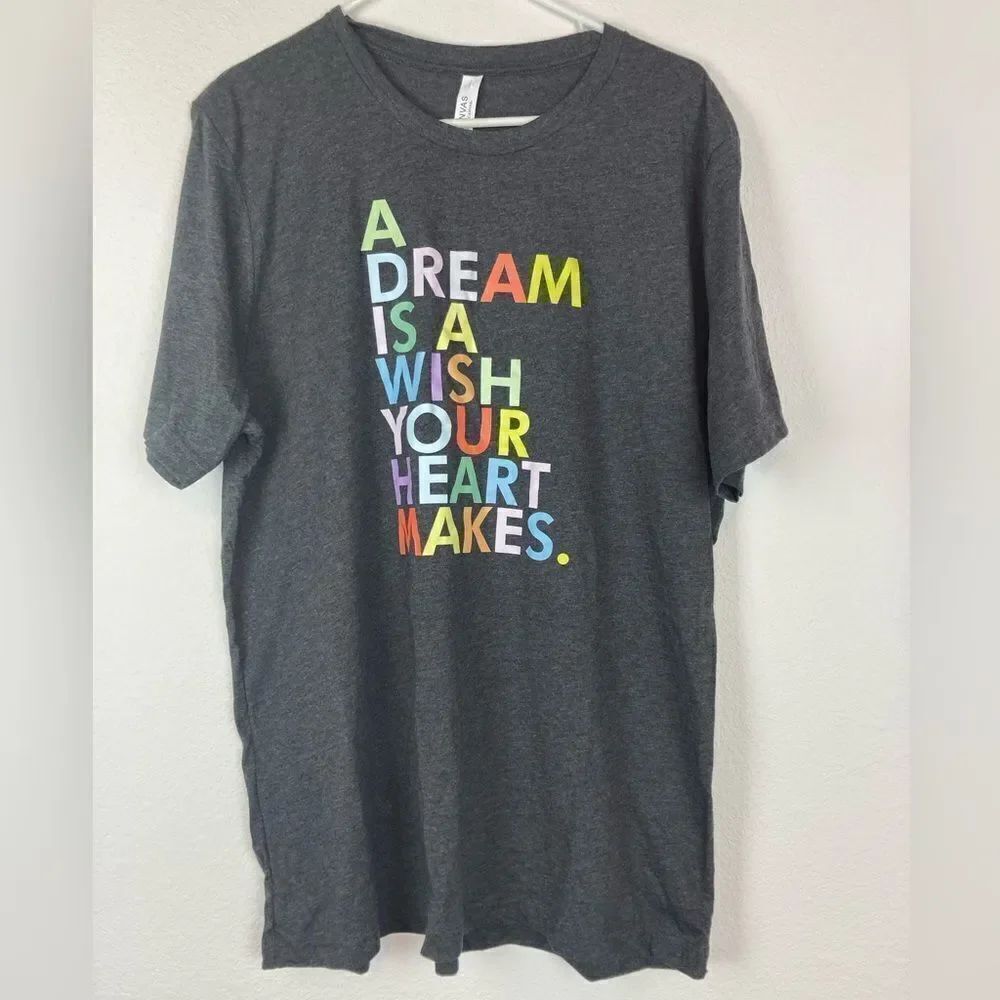 Inspirational Tee About Dreams are Wishes your Heart Makes unisex/oversized fit
